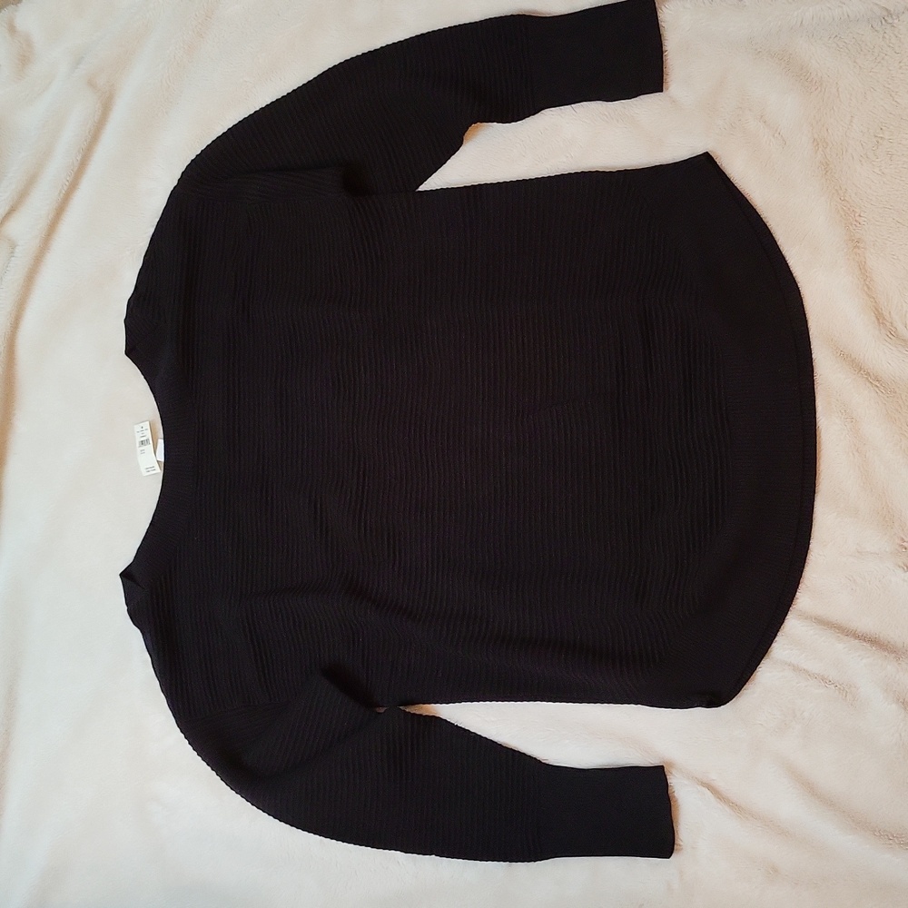 NWT! Offline by AERIE Black Home Stretch Off the Shoulder Sweater! Size M! - Picture 12 of 17